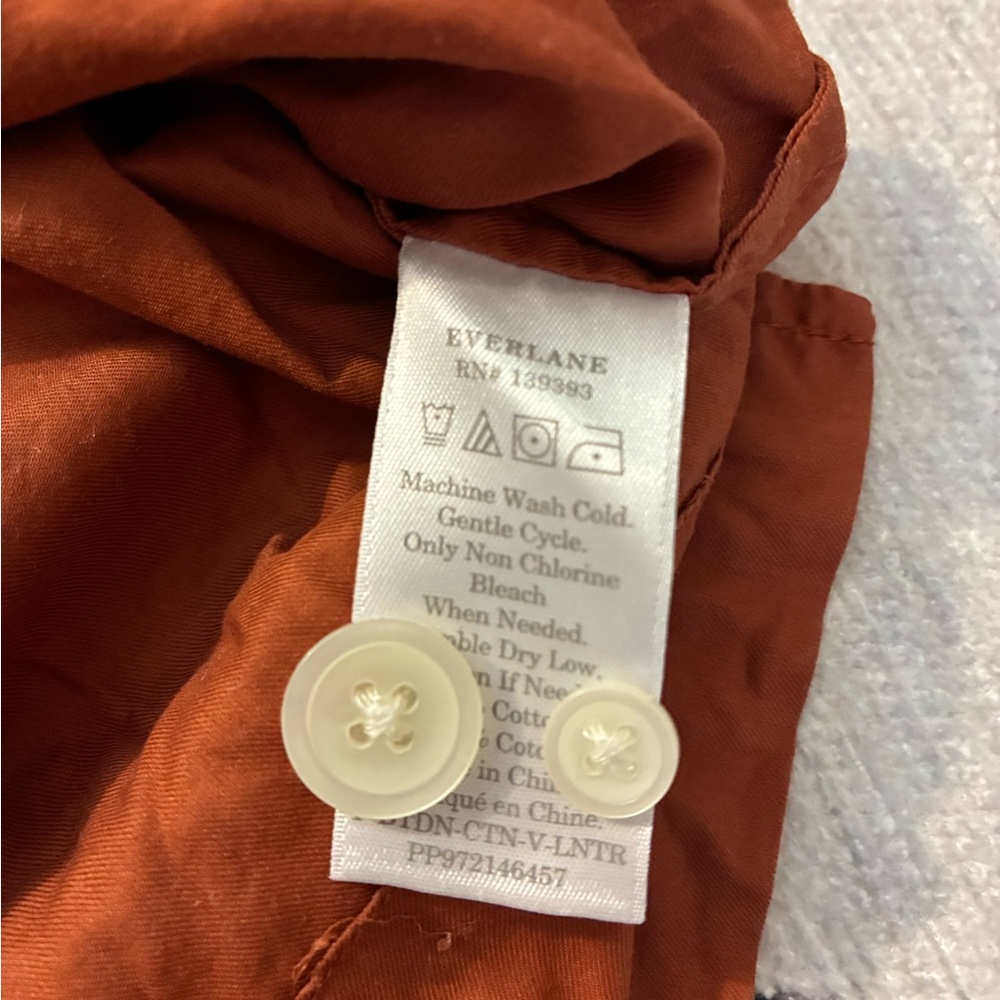 Everlane Rust Button-Up Blouse - Picture 4 of 4